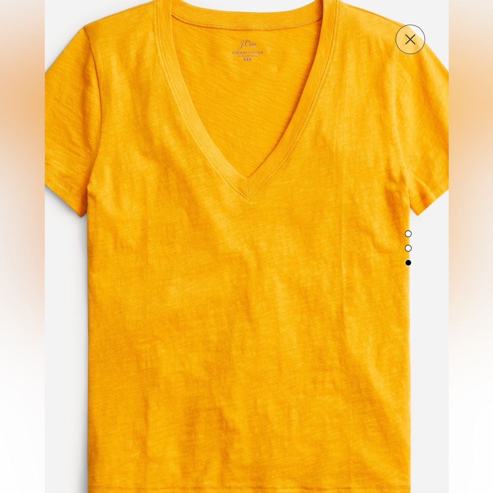 J. Crew vintage cotton V-neck T-shirt marigold